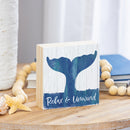 Coastal Wooden Plock Relax Whale 6"