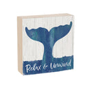 Coastal Wooden Plock Relax Whale 6"