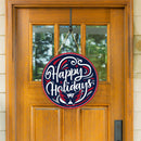 Washington Capitals Holiday Round Door Décor with Hanging Rope, 18x18