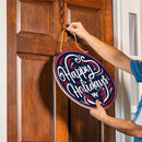Washington Capitals Holiday Round Door Décor with Hanging Rope, 18x18