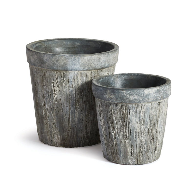 Napa Garden Collection-Hans Faux Bois Pots , Set of 2