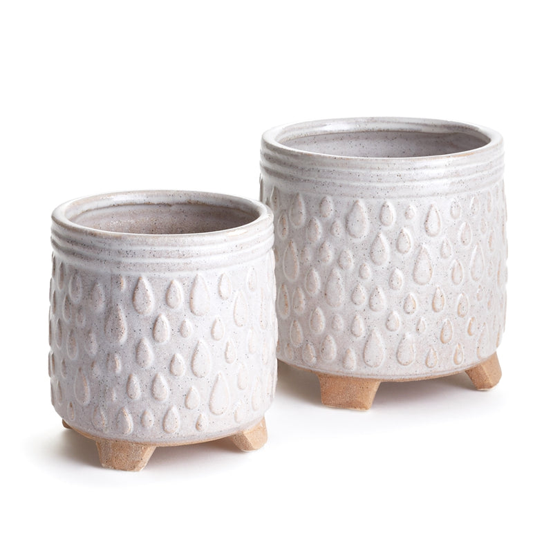 Napa Garden Collection-Porter Pots , Set of 2 White