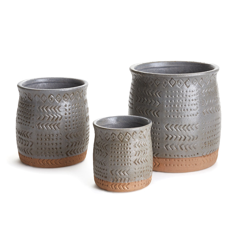 NAPA Home & Garden, AMORY POTS, SET OF 3,LK205GY