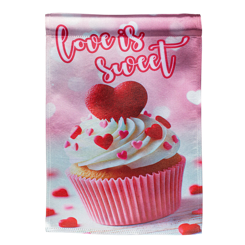 Cupcake Of Love Lustre Garden Flag