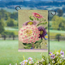 Vintage Cream Florals Moire Garden Flag
