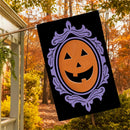 Haunted House Pumpkin Moire Flag House