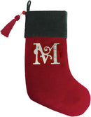 Classic red and green velvet Christmas stocking, finished with a decorative tassel. A perfect festive touch for those who prefer a simple, elegant design.