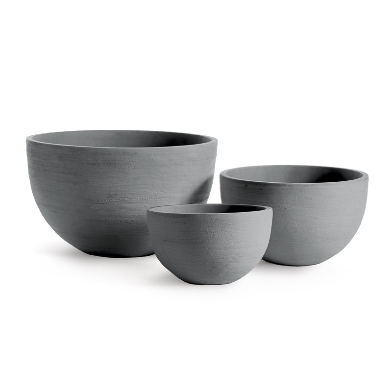 NAPA Home & Garden, FIBRESTONE MALIBU LOW BOWLS, SET OF 3,N2AC210GY