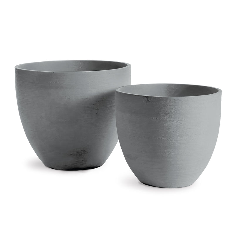 NAPA Home & Garden, FIBRESTONE MALIBU TAPERED POTS, SET OF 2,N2AC212GY