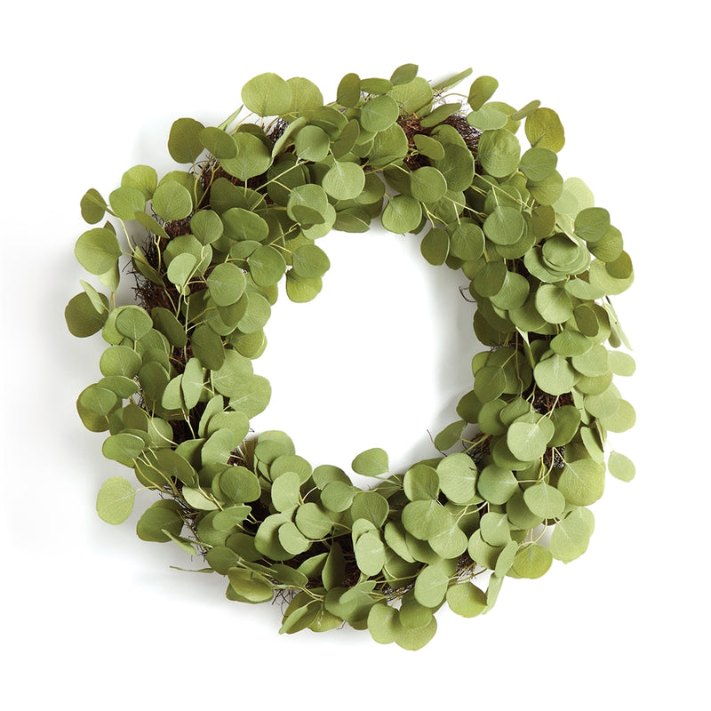 SILVER DOLLAR EUCALYPTUS WREATH 26"