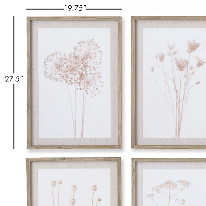 NAPA Home & Garden, STYLIZED BOTANICAL PRINTS, SET OF 4,N2NH21