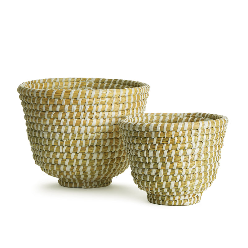 NAPA Home & Garden, RIVERGRASS DECORATIVE FOOTED BOWLS, SET OF 2,N2RG02