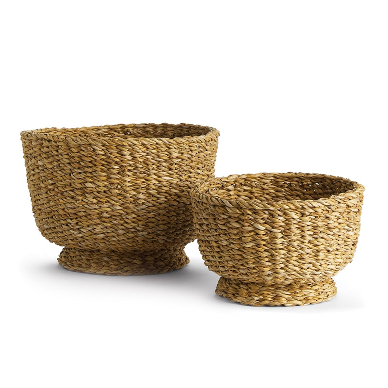 Napa Home Garden, SEAGRASS DECORATIVE FOOTED BOWLS ,SET OF 2,n2sg02