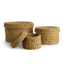 NAPA Home & Garden, SEAGRASS ROUND LIDDED BASKETS, SET OF 3,N2SG07