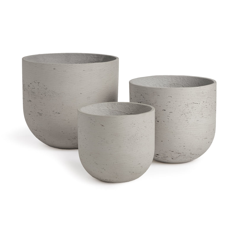 NAPA Home & Garden, CONCRETELITE TERRANEA POTS, SET OF 3,N3AC07GY