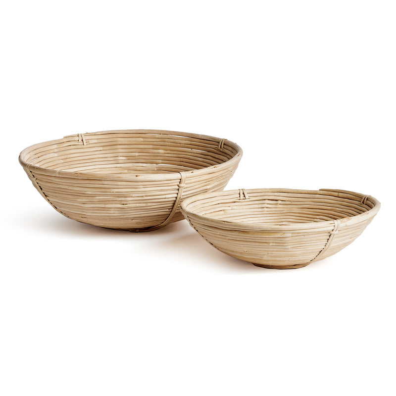 NAPA Home & Garden, CANE RATTAN LOW BOWLS, SET OF 2,N3DB03