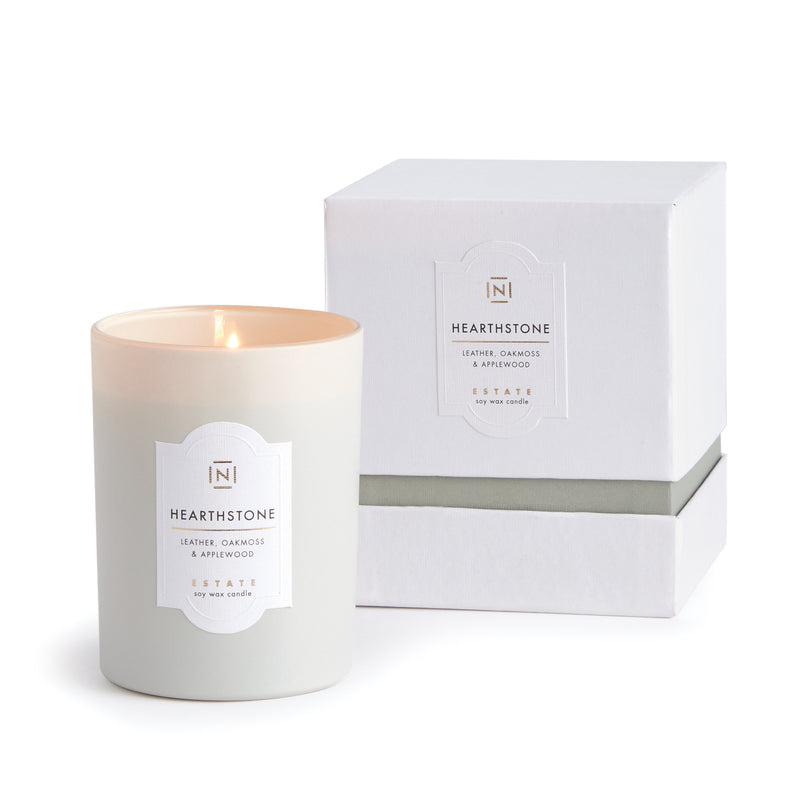 NAPA Home & Garden, ESTATE SOY WAX CANDLE HEARTHSTONE,N3EC02