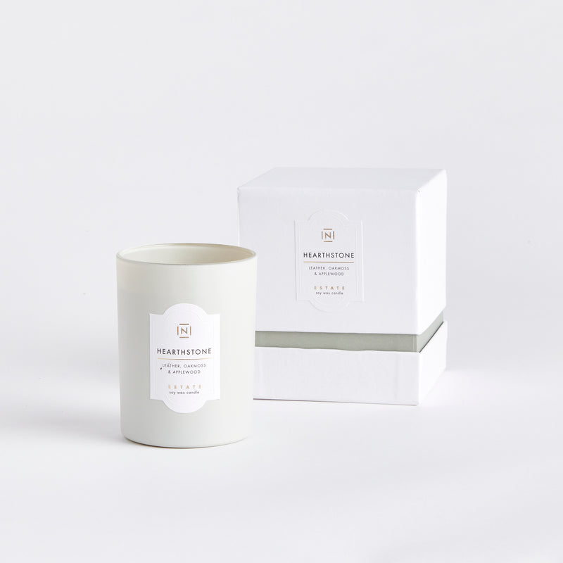 NAPA Home & Garden, ESTATE SOY WAX CANDLE HEARTHSTONE,N3EC02