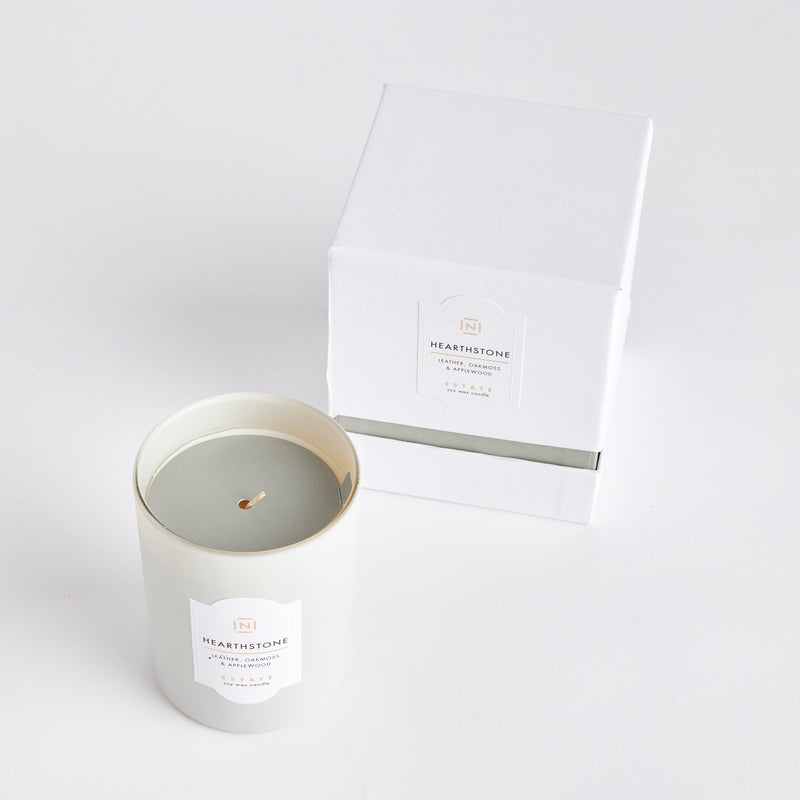 NAPA Home & Garden, ESTATE SOY WAX CANDLE HEARTHSTONE,N3EC02