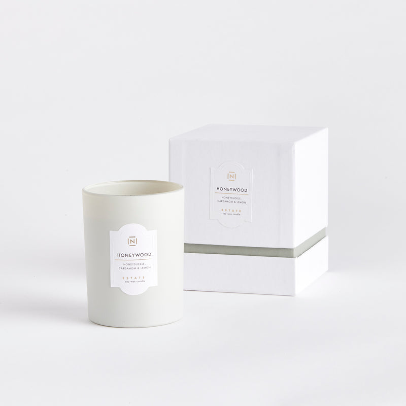 NAPA Home & Garden, ESTATE SOY WAX CANDLE HONEYWOOD,N3EC03