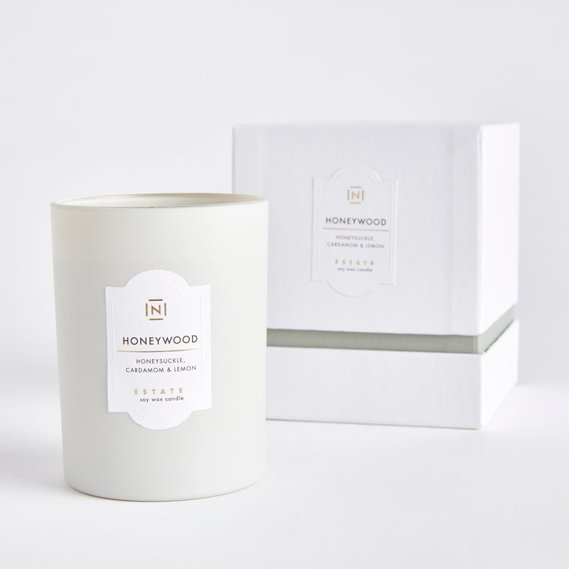 NAPA Home & Garden, ESTATE SOY WAX CANDLE HONEYWOOD,N3EC03