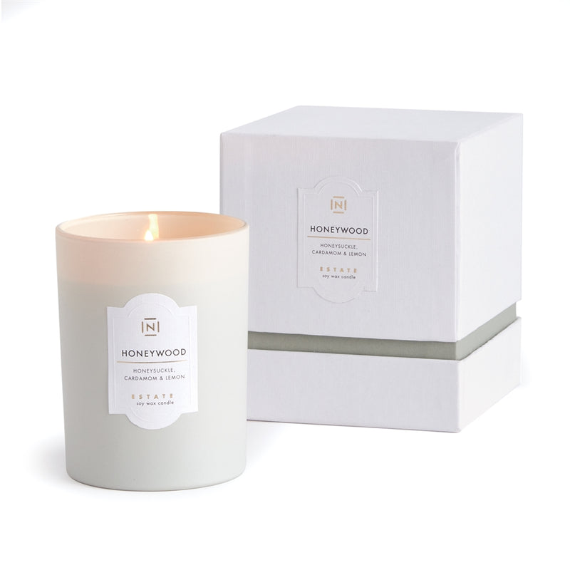 Napa Home Garden, ESTATE SOY WAX CANDLE HONEYWOOD,n3ec03