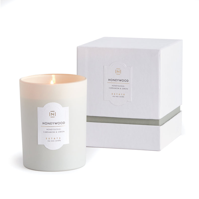 NAPA Home & Garden, ESTATE SOY WAX CANDLE HONEYWOOD,N3EC03