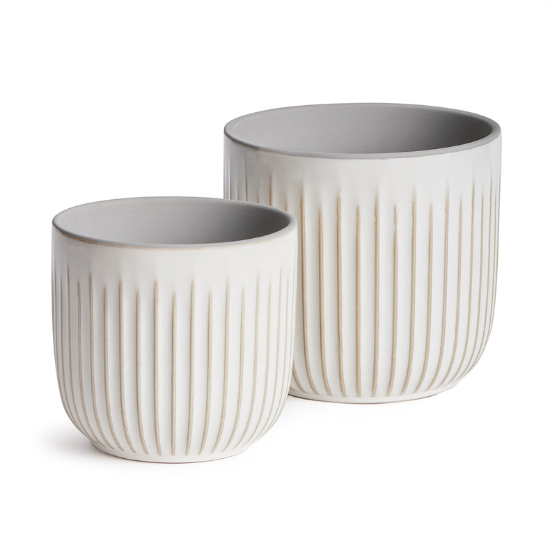 NAPA Home & Garden, ALBA POTS WHITE, SET OF 2,N3EN02WH