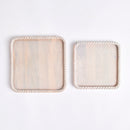 NAPA Home & Garden, LANGLEY SQUARE TRAYS, SET OF 2,N3EP14WH