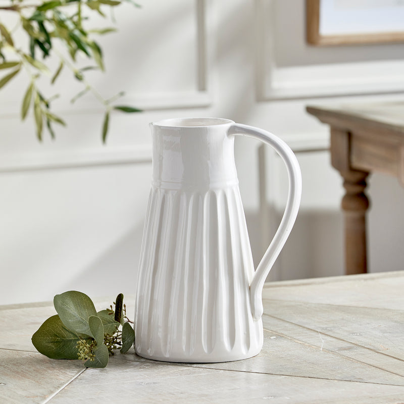 NAPA Home & Garden, CASCINA DECORATIVE PITCHER MEDIUM,N3MG32WH