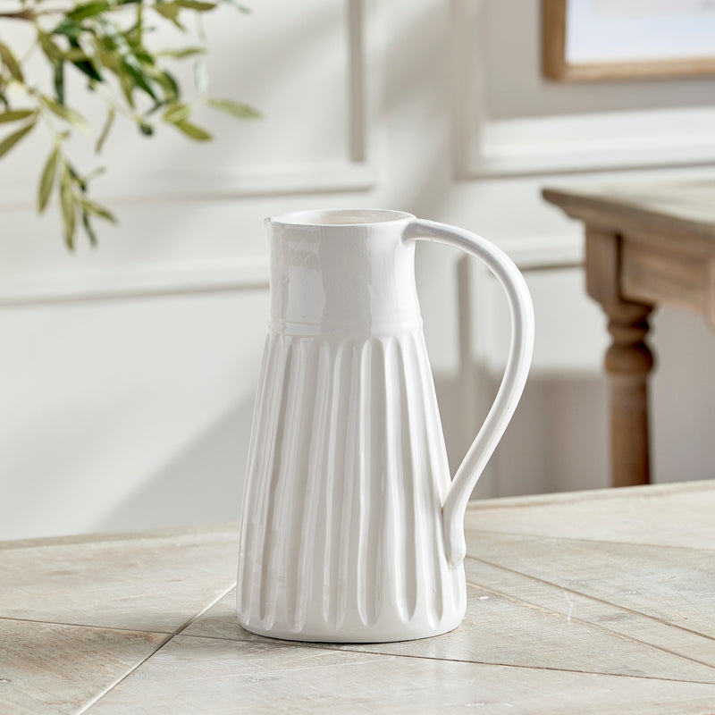 NAPA Home & Garden, CASCINA DECORATIVE PITCHER MEDIUM,N3MG32WH