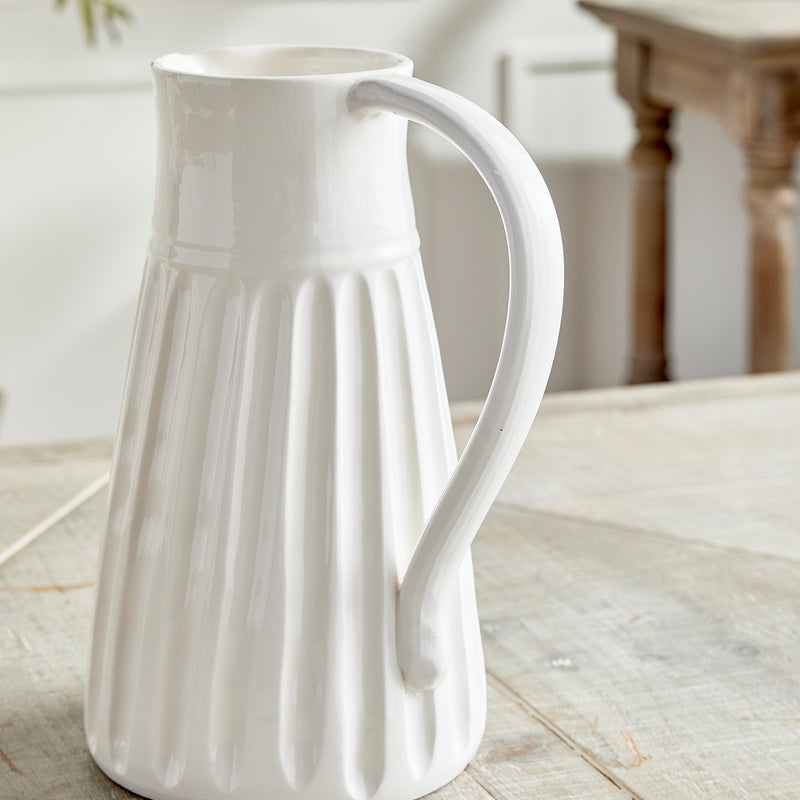 NAPA Home & Garden, CASCINA DECORATIVE PITCHER MEDIUM,N3MG32WH