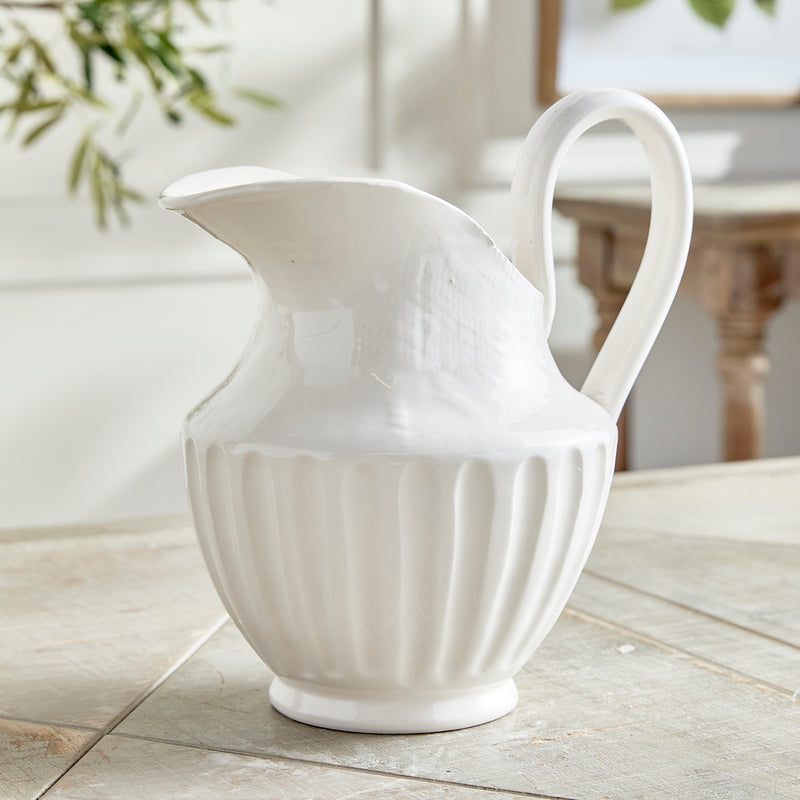 NAPA Home & Garden, CASCINA DECORATIVE PITCHER SMALL,N3MG33WH