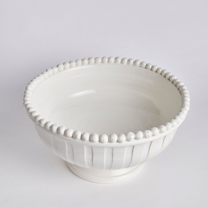 NAPA Home & Garden, COLETTA DECORATIVE FOOTED LOW BOWL,N3MP22WH