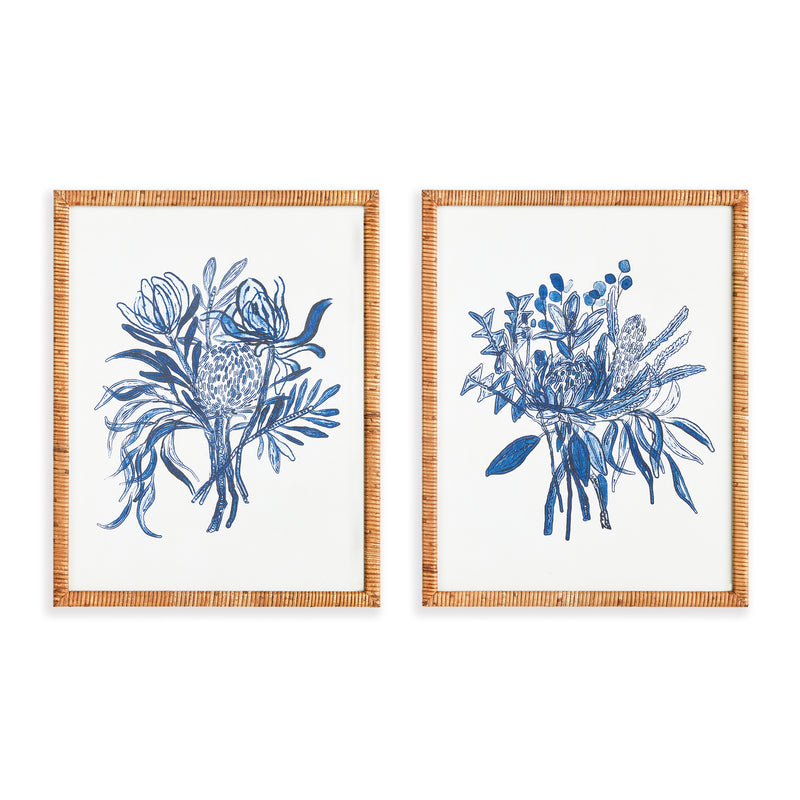 NAPA Home & Garden, BANKSIA BOUQUET PRINTS, SET OF 2,N3NH25