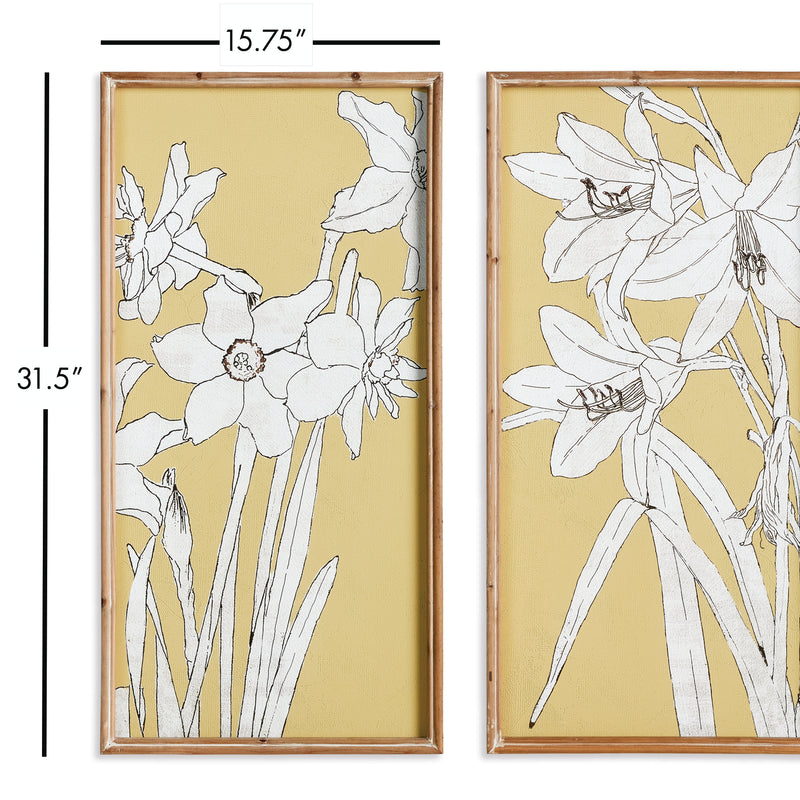 NAPA Home & Garden, FLOWERING AMARYLLIS PRINTS, SET OF 2,N3NH31