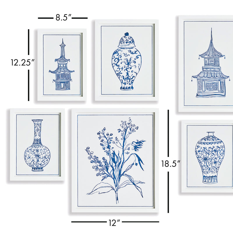 NAPA Home & Garden, CHINOISERIE GALLERY, SET OF 8,N3NH44