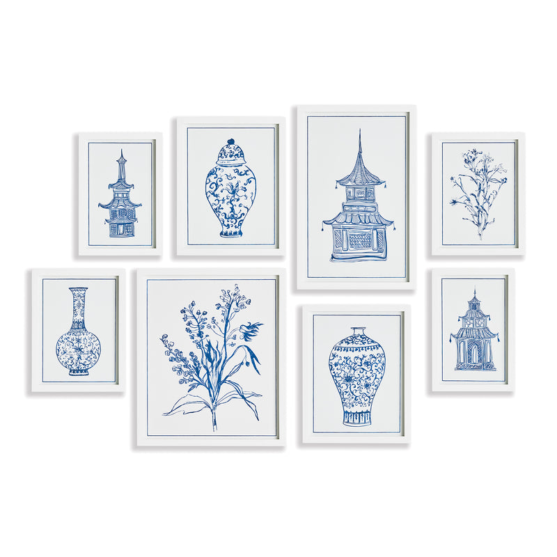 NAPA Home & Garden, CHINOISERIE GALLERY, SET OF 8,N3NH44