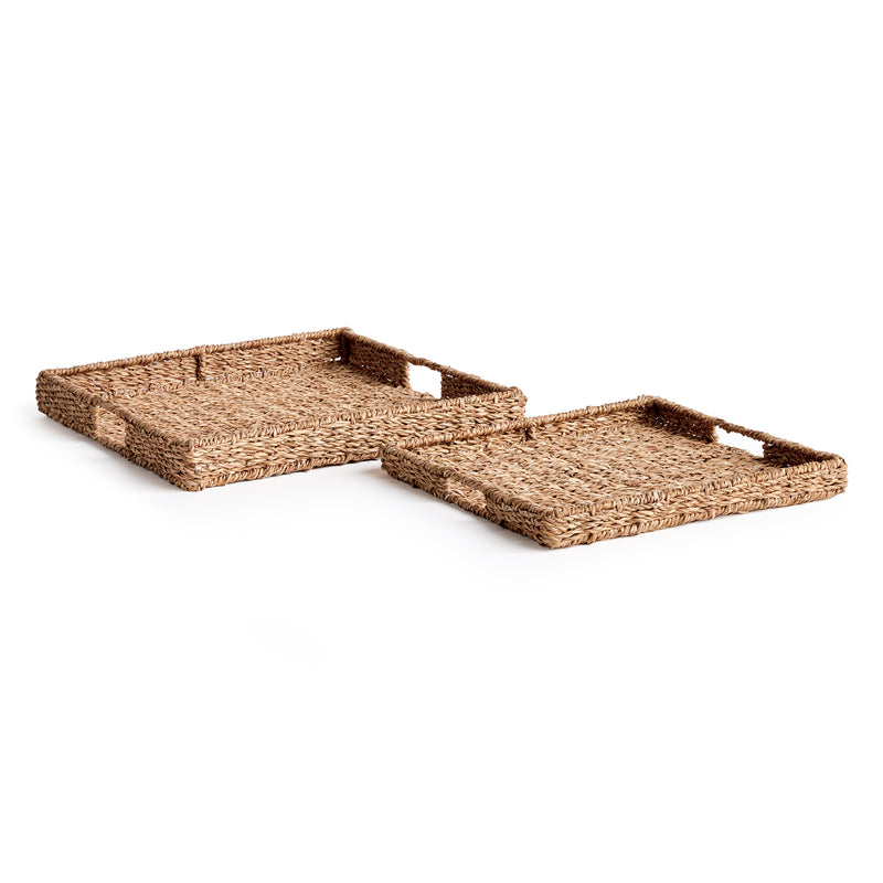 NAPA Home & Garden, SEAGRASS RECTANGULAR TRAYS, SET OF 2,N3SG05