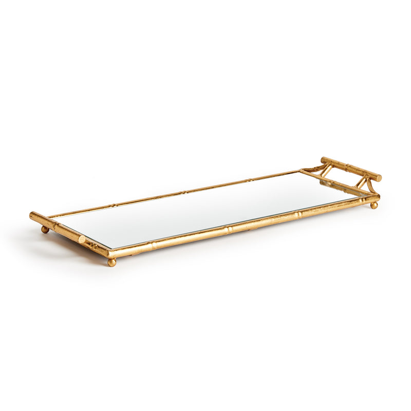 NAPA Home & Garden, DAPHNE NARROW MIRRORED TRAY WITH HANDLES,N3TY02GD