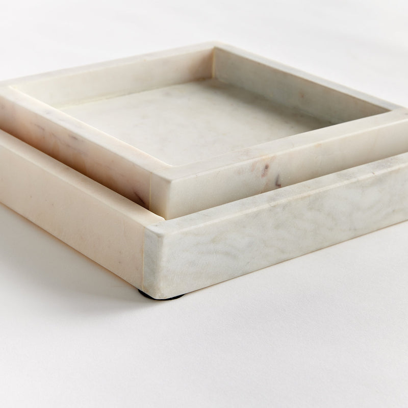 NAPA Home & Garden, AMANI SQUARE MARBLE TRAYS, SET OF 2