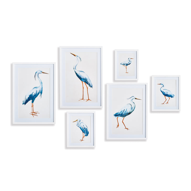 NAPA Home & Garden, BLUE HERON GALLERY PRINTS, SET OF 6,N4NH03