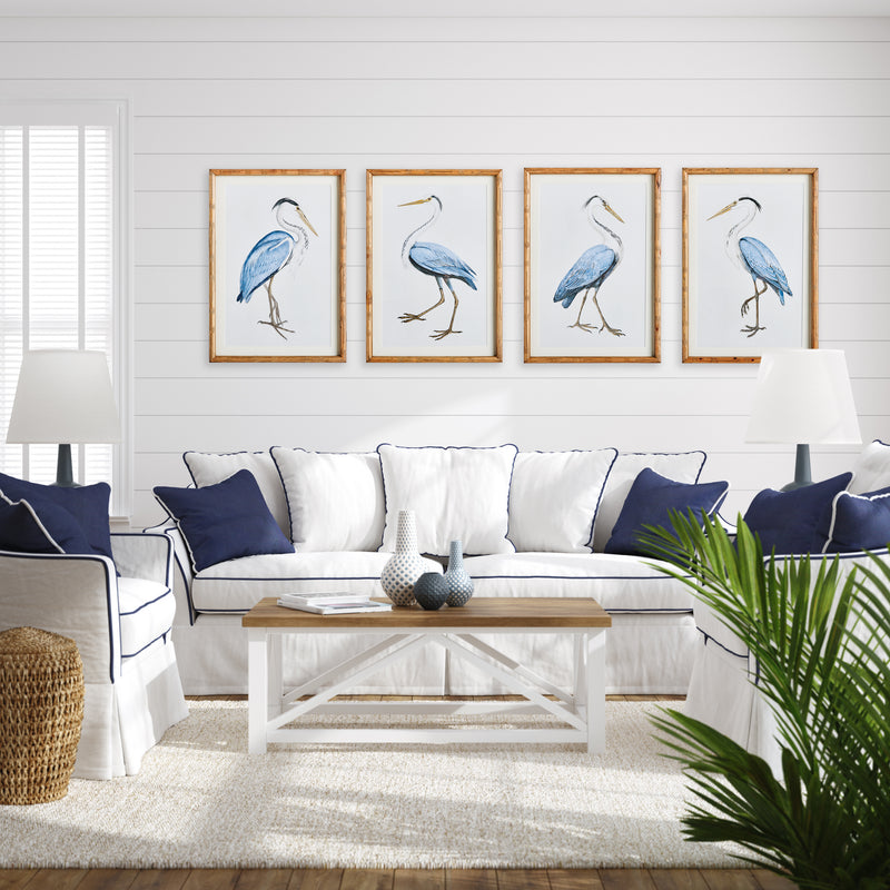 NAPA Home & Garden, ELEGANT BLUE HERON PRINTS, SET OF 4,N4NH04