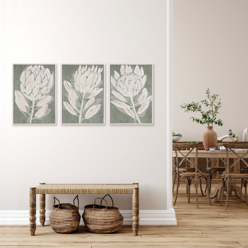 NAPA Home & Garden, PROTEA TRIPTYCH HAND-EMBELLISHED GICLEES, SET OF 3,N4NH18