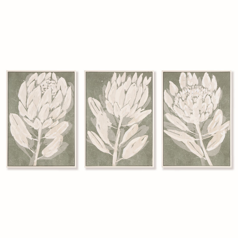 NAPA Home & Garden, PROTEA TRIPTYCH HAND-EMBELLISHED GICLEES, SET OF 3,N4NH18