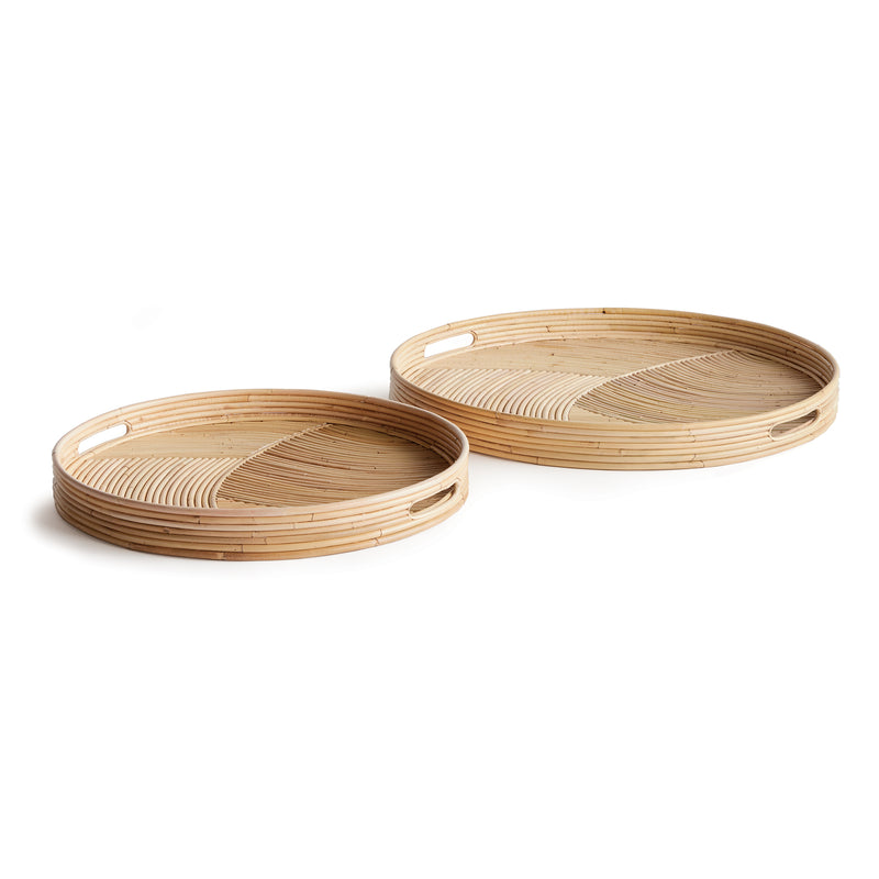 NAPA Home & Garden, JELANI CANE ROUND TRAYS, SET OF 2,N4NP01