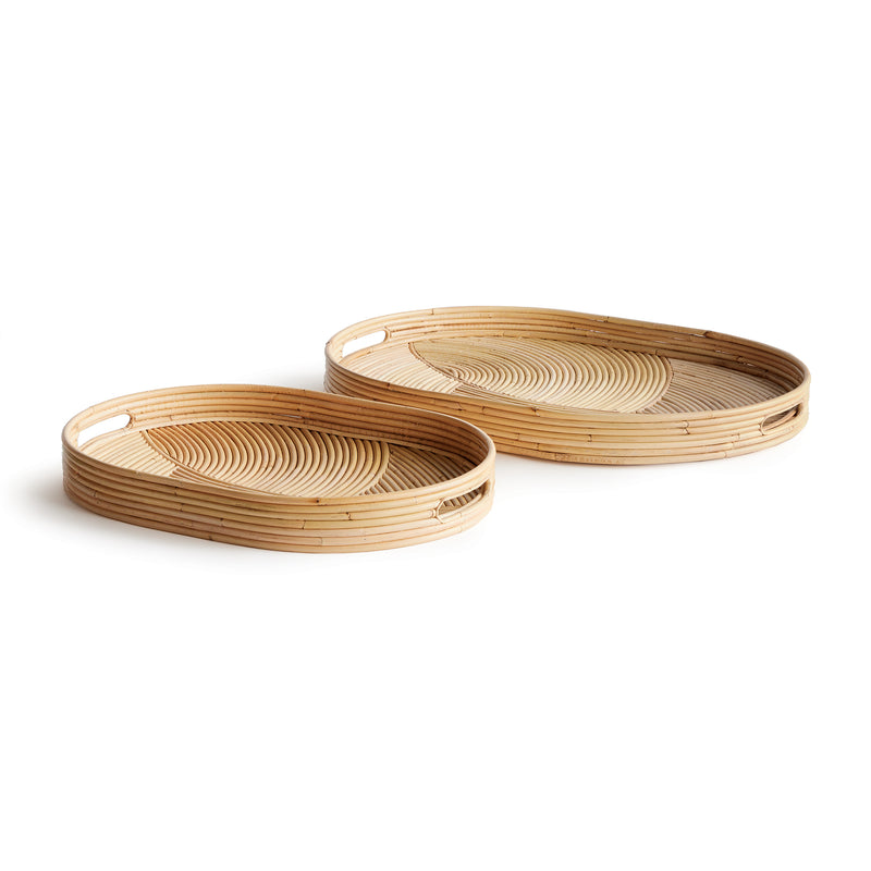 NAPA Home & Garden, JELANI CANE OVAL TRAYS, SET OF 2,N4NP02