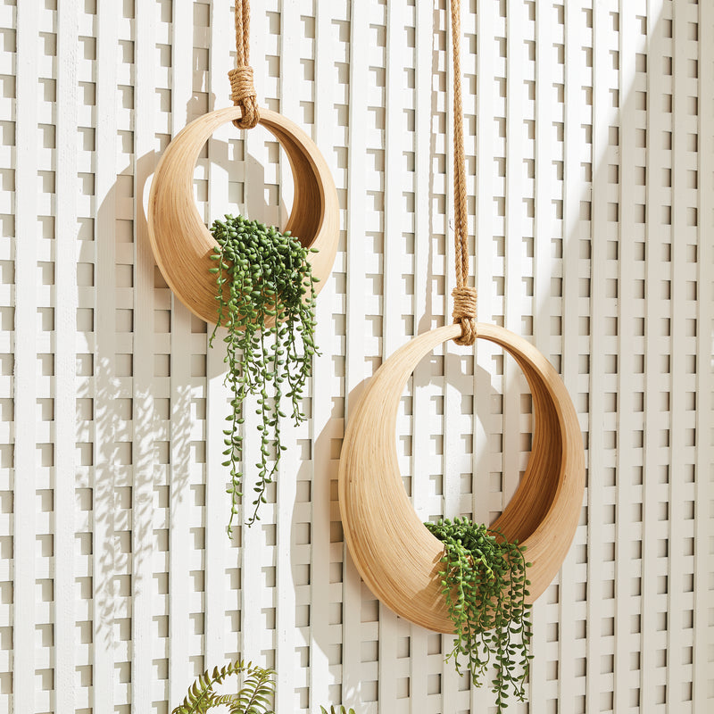 NAPA Home & Garden, JAYLA BAMBOO HANGING BASKETS, SET OF 2,N4TD01