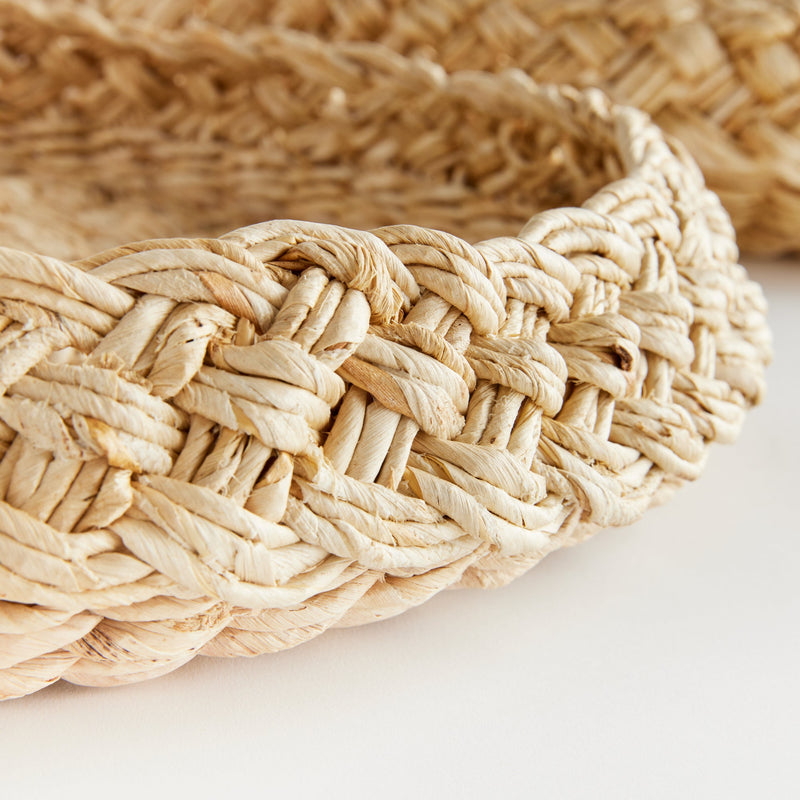 NAPA Home & Garden, ABACA FRENCH BRAIDED TRAYS, SET OF 2