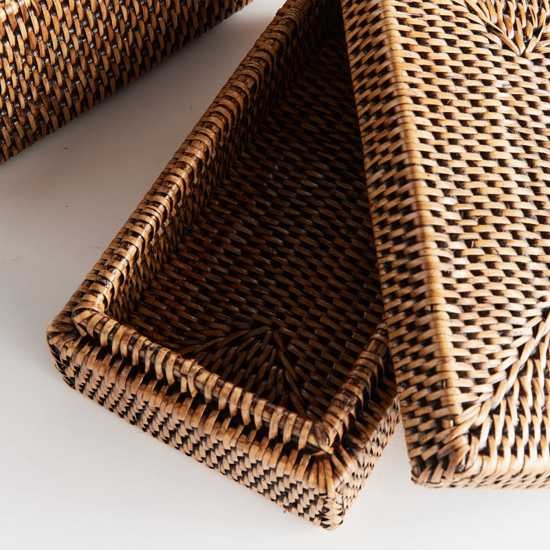 NAPA Home & Garden, Burma Rattan Rectangular Lidded Boxes Collection